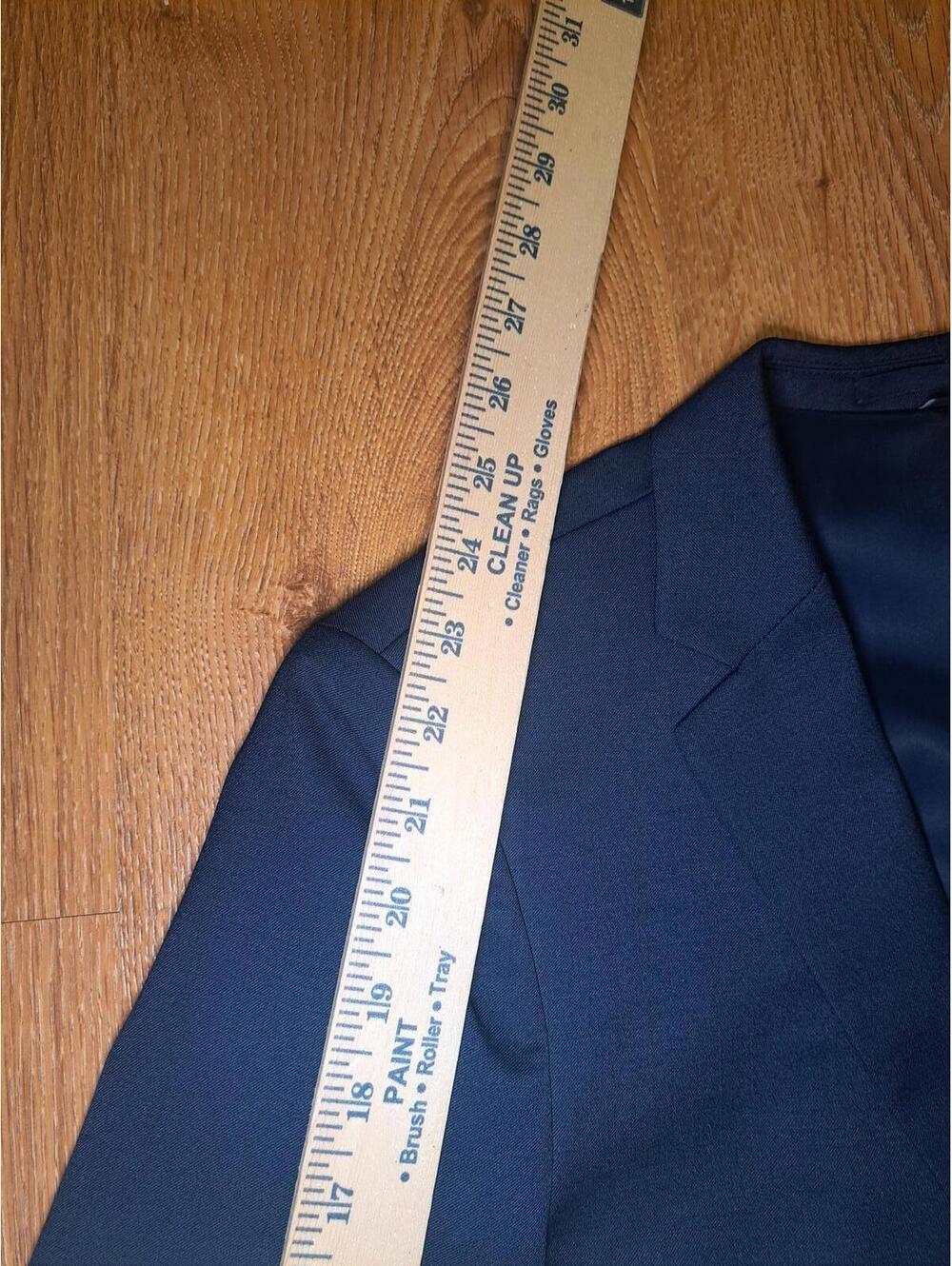 Jos A Bank 2 Piece Suit Boys Size 18 Pants 16 Navy Blue Wool - Picture 12 of 16